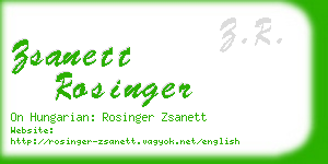 zsanett rosinger business card